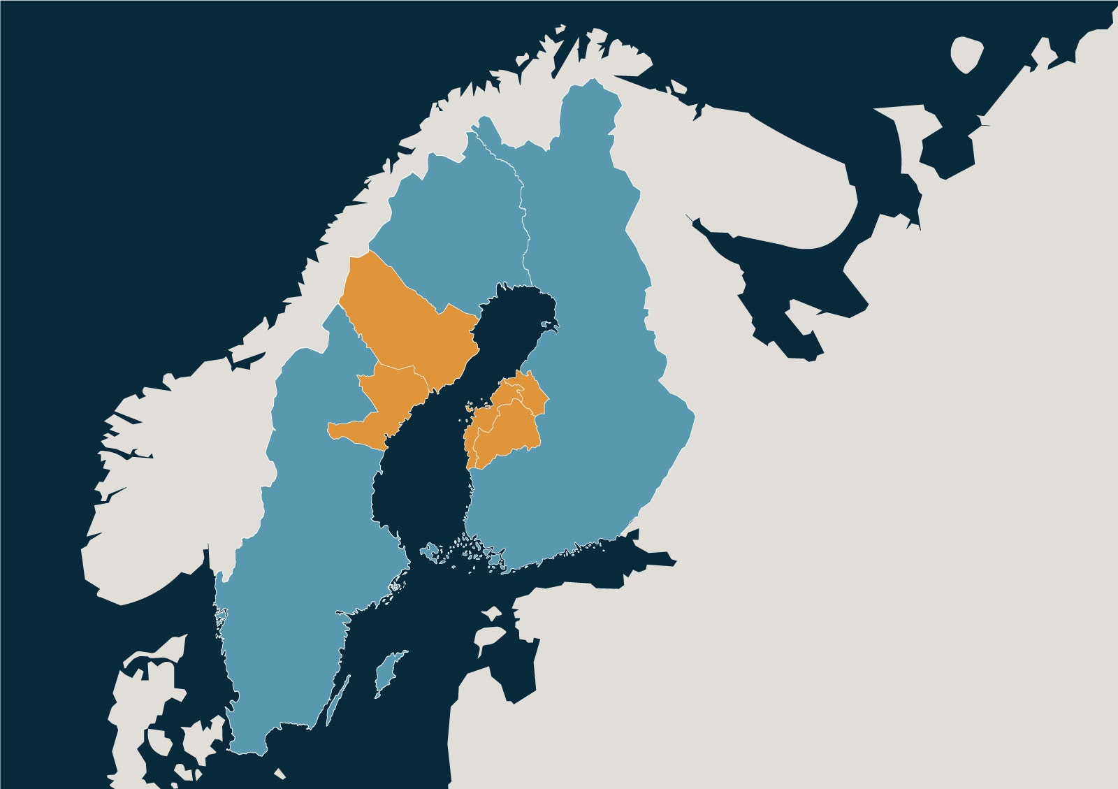 Map of the Kvarken region